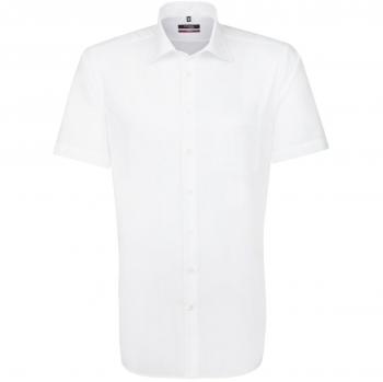 Camisa de Negocios Regular 1/2 Kent Kragen Uni - Seidensticker, Hombre, Talla M39, 100% Algodón, Color Blanco, Ajuste Regular, Manga Corta