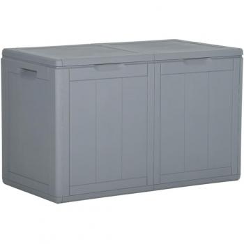 vidaXL Garden Storage Box 180L Grey PP Rattan