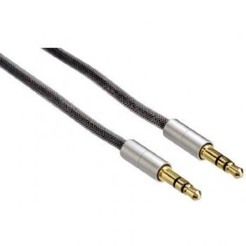 Hama | Cable Estéreo Jack 3.5mm (Cable de Conexión Jack a Jack, Longitud 0.5m)