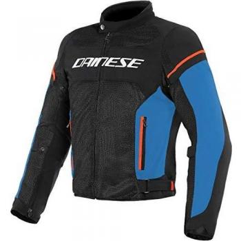 Dainese AIR FRAME D1 TEX JACKET, BLACK/LIGHT-BLUE/FLUO-RED, Size 48 | 20173519683C010