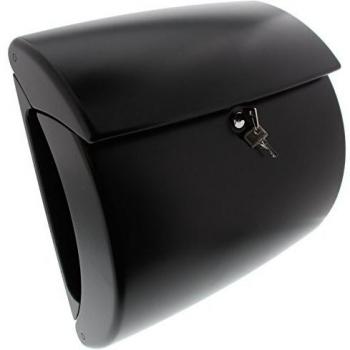 Buzón de plástico Burg Wächter modelo Kiel 886 S, negro con apertura controlada
