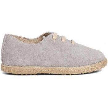 Zapatillas de serraje con cordones y yute para niños Pisamonas