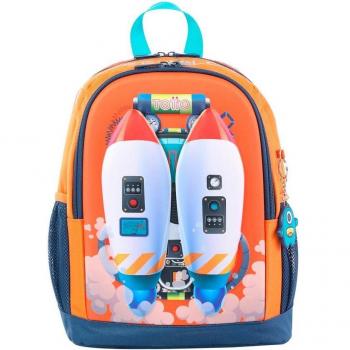 Mochila Infantil Mediana Totto Cohety con Estampado de Cohetes