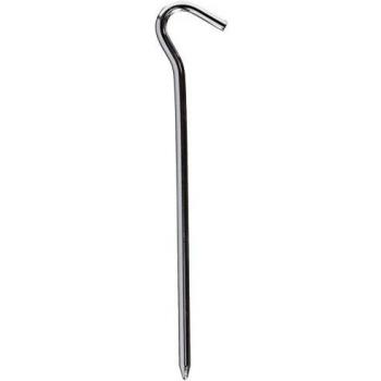 Piqueta de aluminio High Peak, color gris plateado, incluye 6 unidades