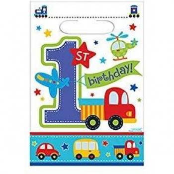 amscan 8 All Aboard Plastic Gift Loot Bags