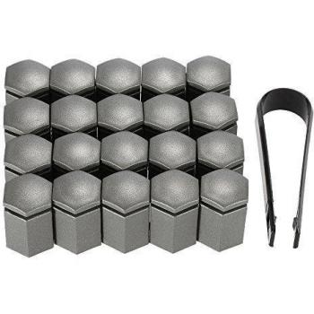 KKmoon Conjunto 20Pcs 17mm Tuerca Perno Plástico Cubiertas Tapas de Rueda para Vauxhall Coche