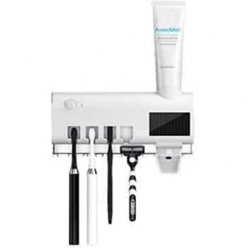 DES 184 Dispensador Automático de Pasta de Dientes Portacepillos de Dientes 5PCS con Montaje en la Pared esterilizador cepillos electronico