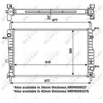 Radiador EASY FIT NRF 56135 para Ford Cougar y Mondeo 1/2, refrigeración del motor