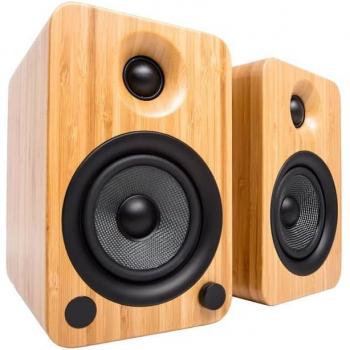 Kanto YU4 Powered Speakers with Bluetooth and Phono Preamp - Bamboo