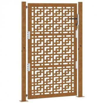 Weatherproof Steel Garden Gate 105x155 cm Cross Design