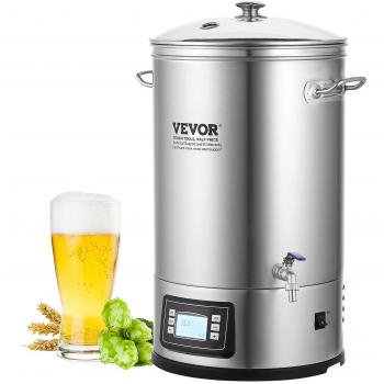 Vevor 8-Gallon Stainless Steel Home Brewing Kettle - All-in-One Electric Beer Brewer
