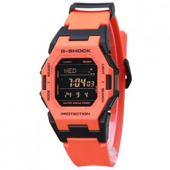 Casio G-Shock Bio-Based Quartz Digital Men's Watch with Smartphone Link and 200M Water Resistance - Orange Resin Strap