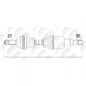 Árbol de transmisión NTY NPW-JG-000, compatible y duradero