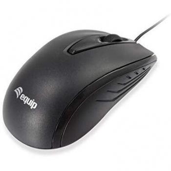 Equip Compact Life RATÓN ÓPTICO Negro USB 1000DPI