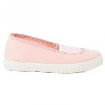 Zapatillas Ecológicas de Lona para Niña con Elástico Central - Talla 30 Color Rosa