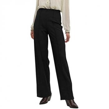 Vero Moda Women's Wide-Leg Pull-On Trousers 'Becky' in Black, Size M/30