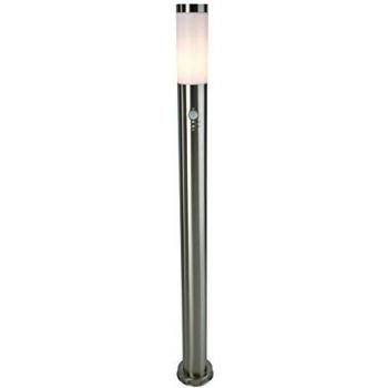 Lámpara de exterior Nova con sensor de movimiento, acero inoxidable, 110 cm, E27, IP33 para jardín y caminos