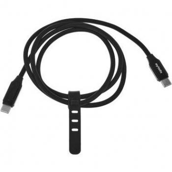 Cable USB-C a USB-C PD de aumento con medidor de potencia LCD, 1m, negro licorice