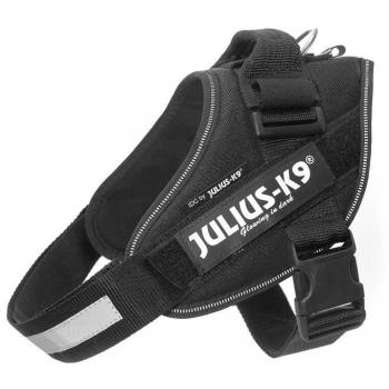 Arnés para perros Julius K-9 IDC con anillas laterales negro