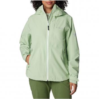 Columbia - Chaqueta impermeable de mujer OmniTech™ AmpliDry™ II verde lanquecino XS