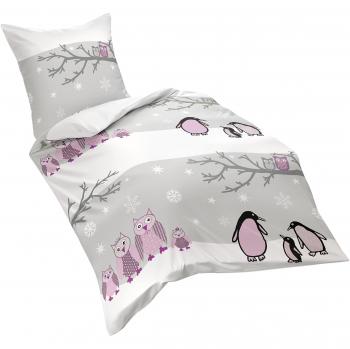 Fleuresse 133120 franela Juego de cama, algodón, rosa, 200 x 135 x 5,5 cm