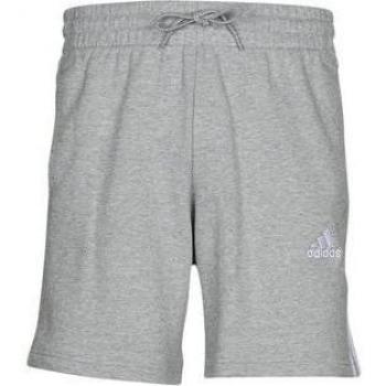 adidas Men's 3-Stripes French Terry Shorts in Grey, Size XXL
