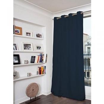 Cortina Térmica Opaca 2 en 1 con Ollaos Azul MC458 - Aislante Anti-Calor y Anti-Frío - 140x260 cm