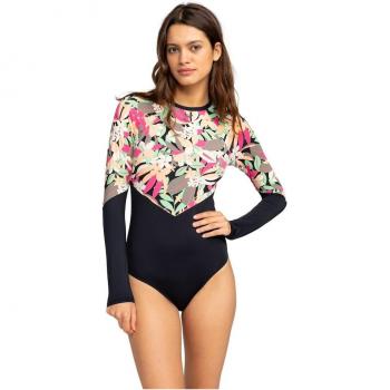 Bañador de manga larga de mujer Roxy Fashion negro rosa verde XL