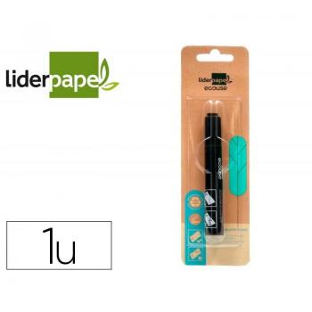 Rotulador Liderpapel Ecouse Detector de Billetes Falsos Cuerpo Plástico 100% Reciclado Punta 3mm Blister Ref. 04040