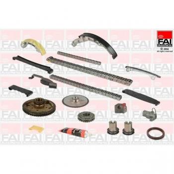 Kit de cadena de distribución FAI AutoParts TCK41CRD - incluye cadenas, tensores y guías para el sistema de distribución, diseñado para vehículos específicos, fabricado con materiales de alta calidad para asegurar durabilidad y rendimiento óptimo