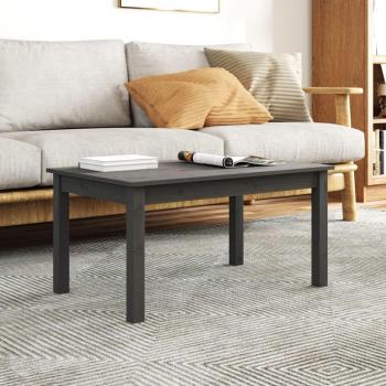 Mesa baja de madera maciza de pino gris 80x50x40 cm