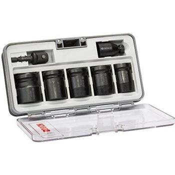 Bosch 2 608 551 029 - Set de 7 suplementos de llave de vaso Impact Control - SW13; SW17; SW19; SW21; SW24; 40 mm; 2 Adapter