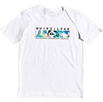 Quiksilver Distant Fortune - Camiseta para Chicos 8-16 Screen tee, Niños, White, L/14