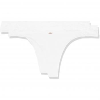 Skiny Cotton Graphic String 2er Pack, Tanga para Mujer, Marfil