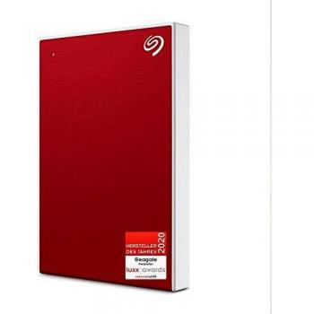Seagate One Touch, 2 TB, Unidad Disco Duro Externa, Roja, USB 3.0, PC, Mac, Ordenador, 1 año MylioCreate, 4 meses Plan Adobe Creative Cloud Photography, 2 años de servicios Rescue