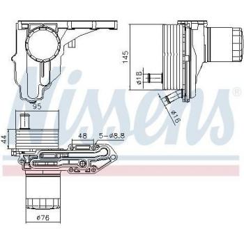 Enfriador de aceite NISSENS 91329 para aceite del motor