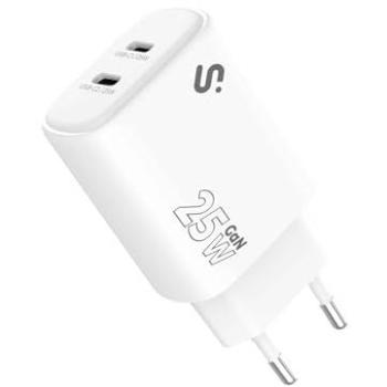 Cargador GAN 25W Subblim con 2 Puertos USB-C, Carga Rápida PD 3.0 & PPS, Compacto y Seguro para Tablets y Móviles