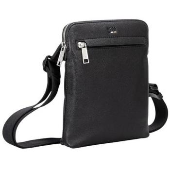 Bolso bandolera BOSS Ray S con grabado de etiqueta, tamaño 24x20x1.5 cm, color negro, para hombre