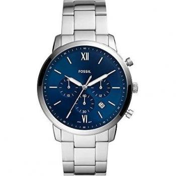 Reloj Fossil FS5792 Neutra Chrono Analógico para Hombre en Plateado y Azul