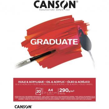 Bloc de papel para óleo y acrílico Canson Graduate A3 290g