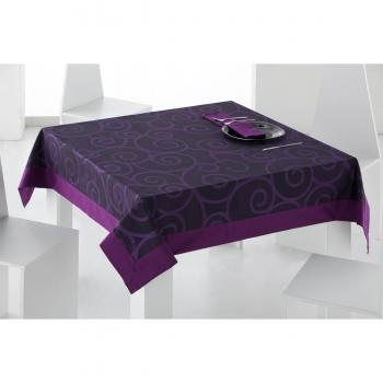 ES-TELA - Mantel tejido ARANDA color Morado - 155x200 cm. - Confección en aplique - 50% Algodón / 50% Poliéster