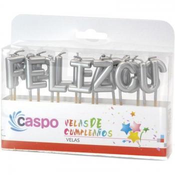 Set de 15 velas letras Feliz Cumpleaños