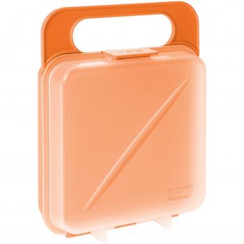 Tatay Porta Sandwich y Alimentos, Libre de BPA, Reutilizables, Apto Lavavajillas y Microondas, Congelacion hasta -40º, 1 Unidad, Color Naranja, Medidas 14 x 4 x 18 cm