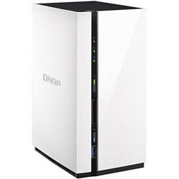 QNAP TAS-268 NAS Mini Tower Ethernet Negro, Color blanco servidor de almacenamiento - Unidad RAID