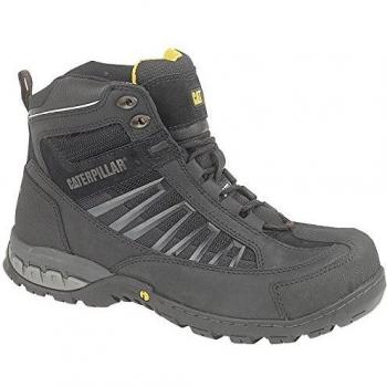 Caterpillar Mens Kaufman Lace Up Safety Work Boots Black