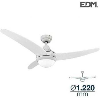 EDM 33803 Ventilador de Techo Modelo Egeo 60W, Blanco, 122 cm