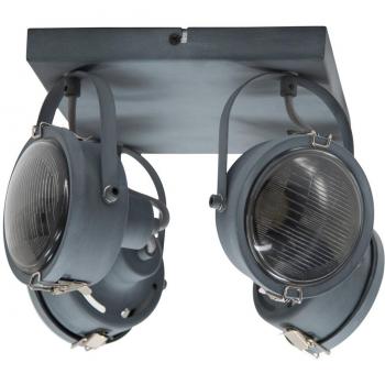 Spot de Techo Cuadrado Satellite 4 Luces Gris
