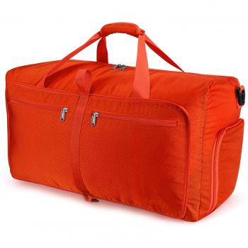 Orangeck Plegable Ligera Bolsa de Viaje 60L, Agua Resistente Bolsas para Deportes Gimnasio Multiusos Grande Bolsos de Equipaje de Mano Weekender Empacable Bolsa para Hombres y Mujeres