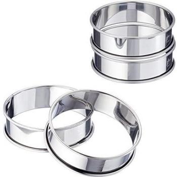 patisse 2141 - Set 4 Aros Tarta INOX 18/8, 0,30mm, 8 x 2½cm