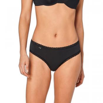 Sloggi Women's 24/7 Weekend Low-Rise Hipster Briefs (3-Pack) - Black/Grey Cotton
